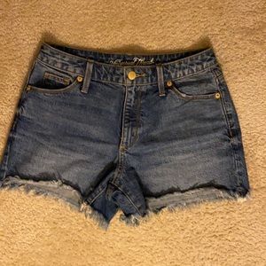 High Waisted Medium Wash Jean Shorts